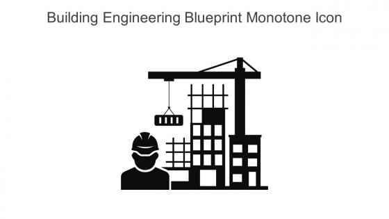 Building Engineering Blueprint Monotone Icon In Powerpoint Pptx Png And Editable Eps Format