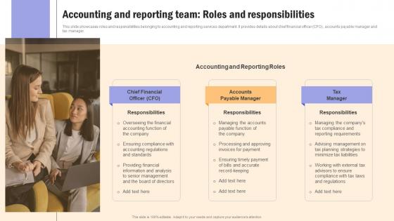 Building Financial Resilience Accounting And Reporting Team Roles And Responsibilities MKT SS V