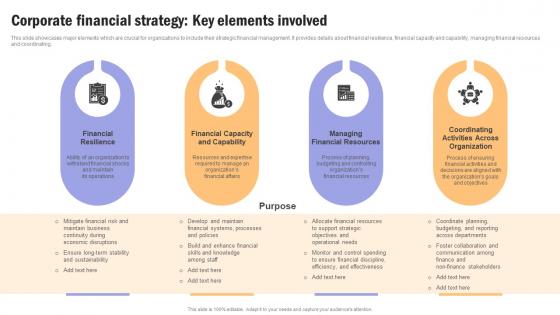 Building Financial Resilience Corporate Financial Strategy Key Elements Involved MKT SS V