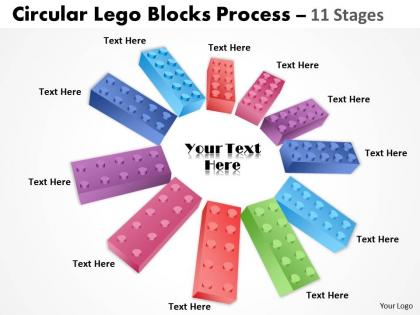 Building lego process 11 stages