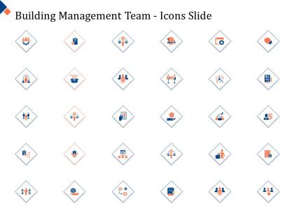 Building management team icons slide ppt powerpoint presentation tutorials