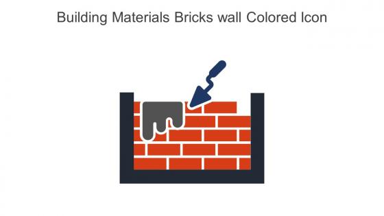 Building Materials Bricks Wall Colored Icon In Powerpoint Pptx Png And Editable Eps Format