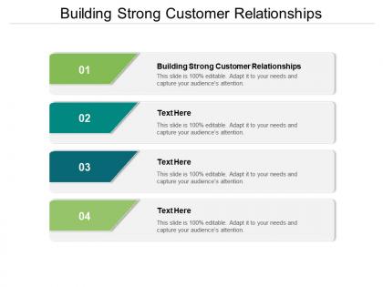 Building strong customer relationships ppt powerpoint presentation show cpb