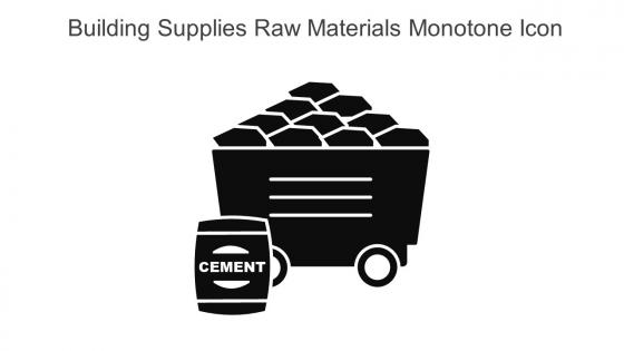 Building Supplies Raw Materials Monotone Icon In Powerpoint Pptx Png And Editable Eps Format
