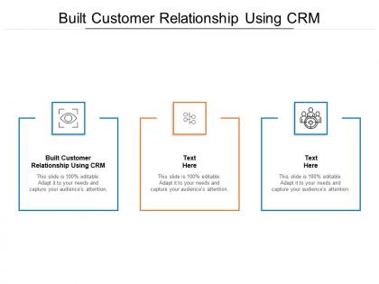 Built customer relationship using crm ppt powerpoint presentation file cpb