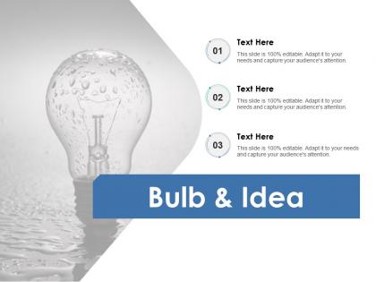 Bulb and idea innovation f713 ppt powerpoint presentation outline maker
