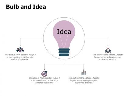 Bulb and idea innovation l374 ppt powerpoint presentation model
