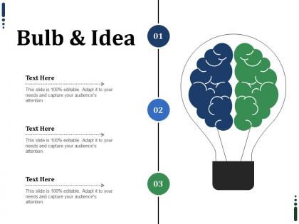 Bulb and idea ppt infographics mockup