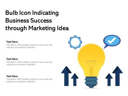 Bulb icon indicating business success through marketing idea