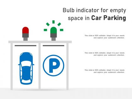 Bulb indicator for empty space in car parking