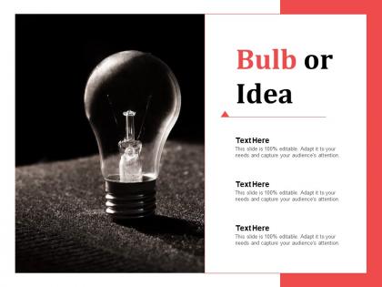 Bulb or idea advertising channels ppt infographic template clipart