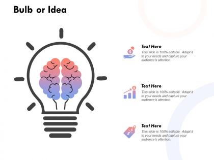 Bulb or idea innovation 232 ppt powerpoint presentation infographic