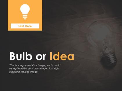 Bulb or idea innovation f494 ppt powerpoint presentation outline example topics