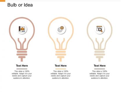 Bulb or idea innovation f727 ppt powerpoint presentation pictures styles