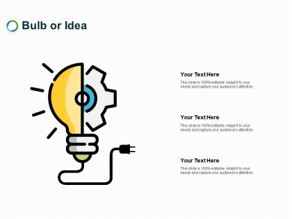 Bulb or idea innovation l261 ppt powerpoint presentation portfolio