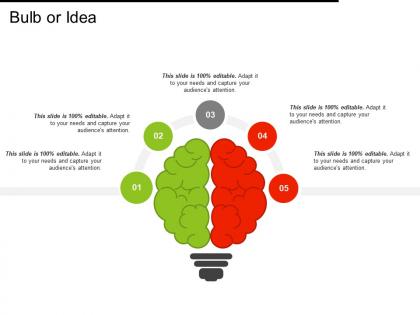 Bulb or idea innovation mind map ppt powerpoint presentation outline graphics design