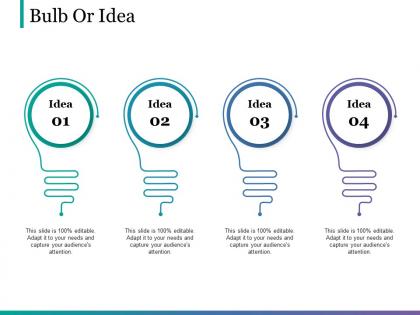 Bulb or idea powerpoint slide clipart