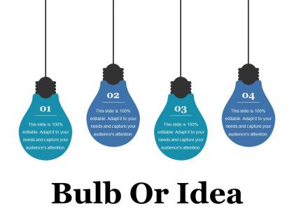Bulb or idea ppt file portfolio