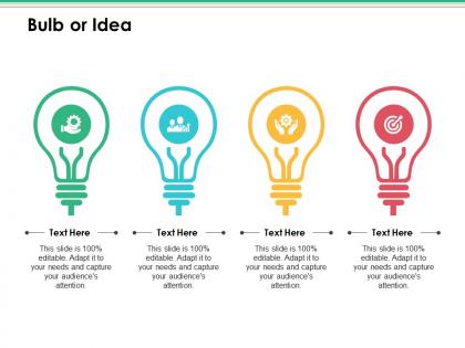 Bulb or idea ppt infographic template ideas