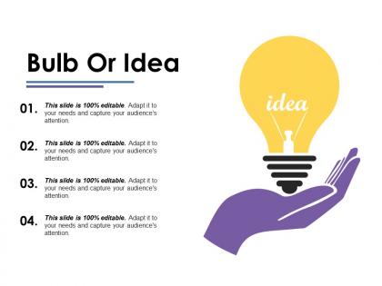 Bulb or idea ppt portfolio designs download