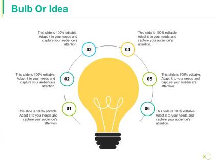 Bulb or idea ppt portfolio maker