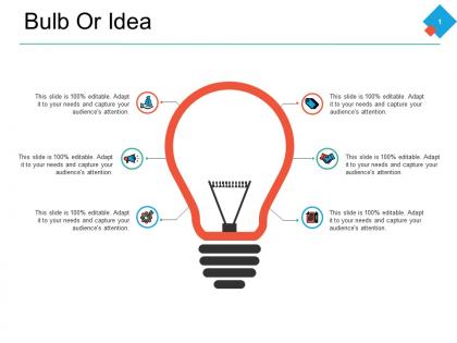 Bulb or idea ppt powerpoint presentation pictures visuals