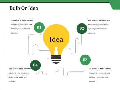 Bulb or idea ppt styles layouts