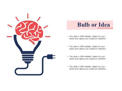 Bulb or idea ppt summary clipart images
