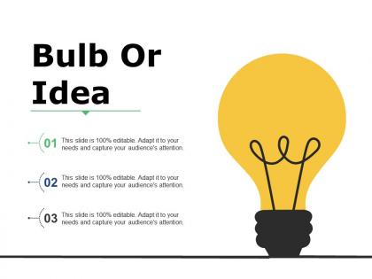 Bulb or idea ppt summary infographics