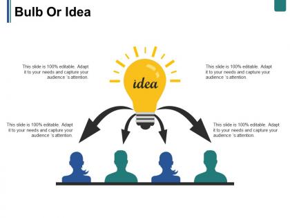 Bulb or idea ppt summary objects