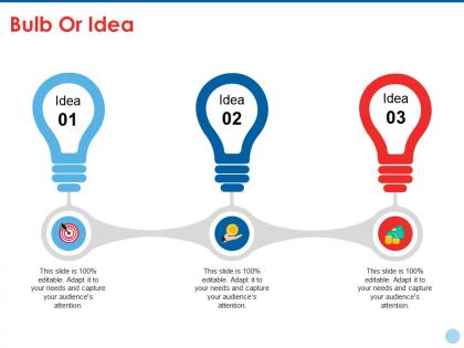 Bulb or idea ppt summary outline