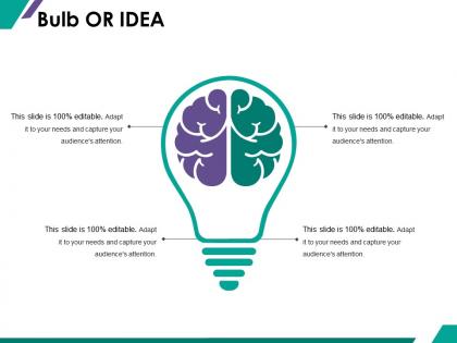Bulb or idea ppt summary slides