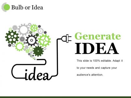 Bulb or idea ppt visual aids files