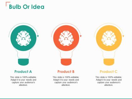 Bulb or idea product ppt show example file