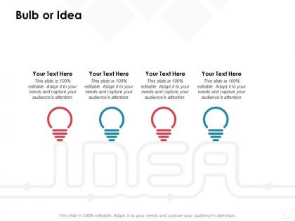 Bulb or idea technology d316 ppt powerpoint presentation file example introduction