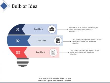 Bulb or idea technology ppt summary infographic template