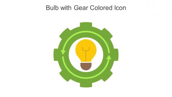 Bulb With Gear Colored Icon In Powerpoint Pptx Png And Editable Eps Format