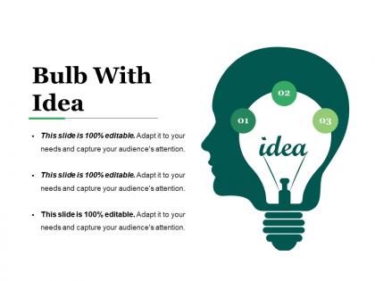 Bulb with idea powerpoint presentation