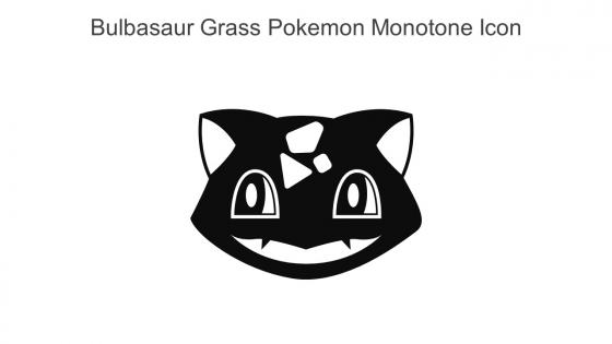 Bulbasaur Grass Pokemon Monotone Icon In Powerpoint Pptx Png And Editable Eps Format
