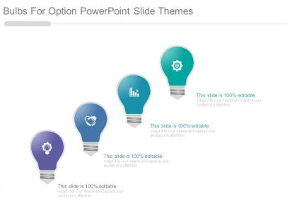 Bulbs for option powerpoint slide themes