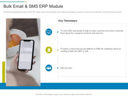 Bulk email and sms erp module erp system it ppt introduction