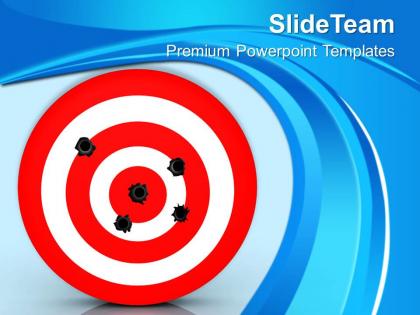 Bullet hole on target business powerpoint templates ppt themes and graphics