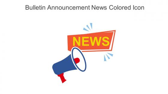 Bulletin Announcement News Colored Icon In Powerpoint Pptx Png And Editable Eps Format