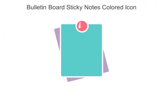 Bulletin Board Sticky Notes Colored Icon In Powerpoint Pptx Png And Editable Eps Format
