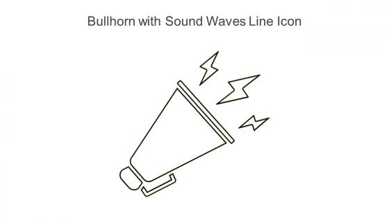 Bullhorn With Sound Waves Line Icon