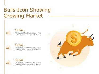 Bulls icon showing growing market