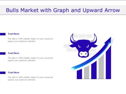 Bulls market with graph and upward arrow