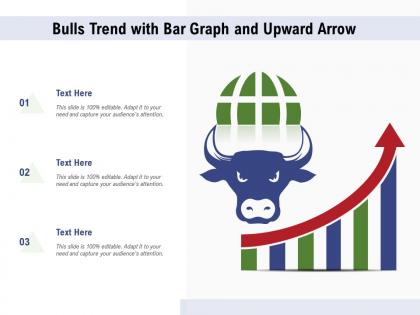 Bulls trend with bar graph and upward arrow