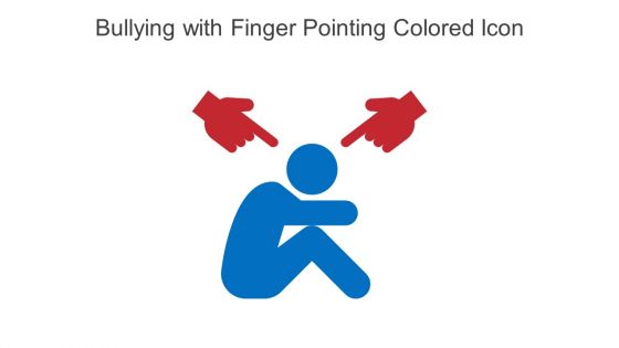 Bullying With Finger Pointing Colored Icon In Powerpoint Pptx Png And Editable Eps Format