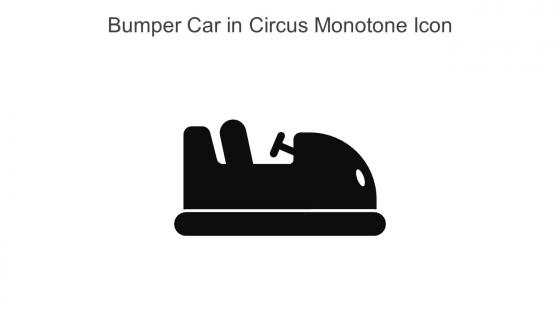 Bumper Car In Circus Monotone Icon In Powerpoint Pptx Png And Editable Eps Format